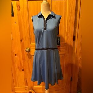 Pro Tour Sleeveless Essential Color Block Flounce Polo Dress NWT M